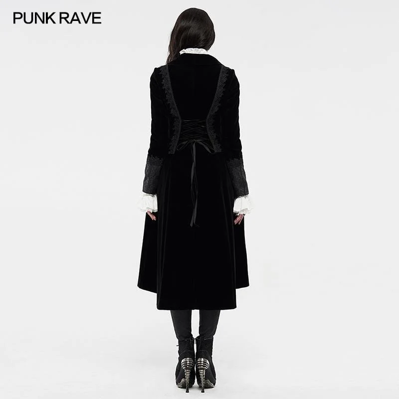 Damen Gothic Jacquard Slim Fitted Coats