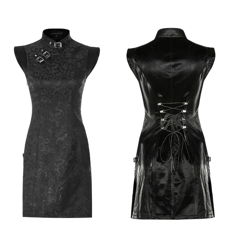 Damen Gothic Cheongsam Slim Fitted Kleider