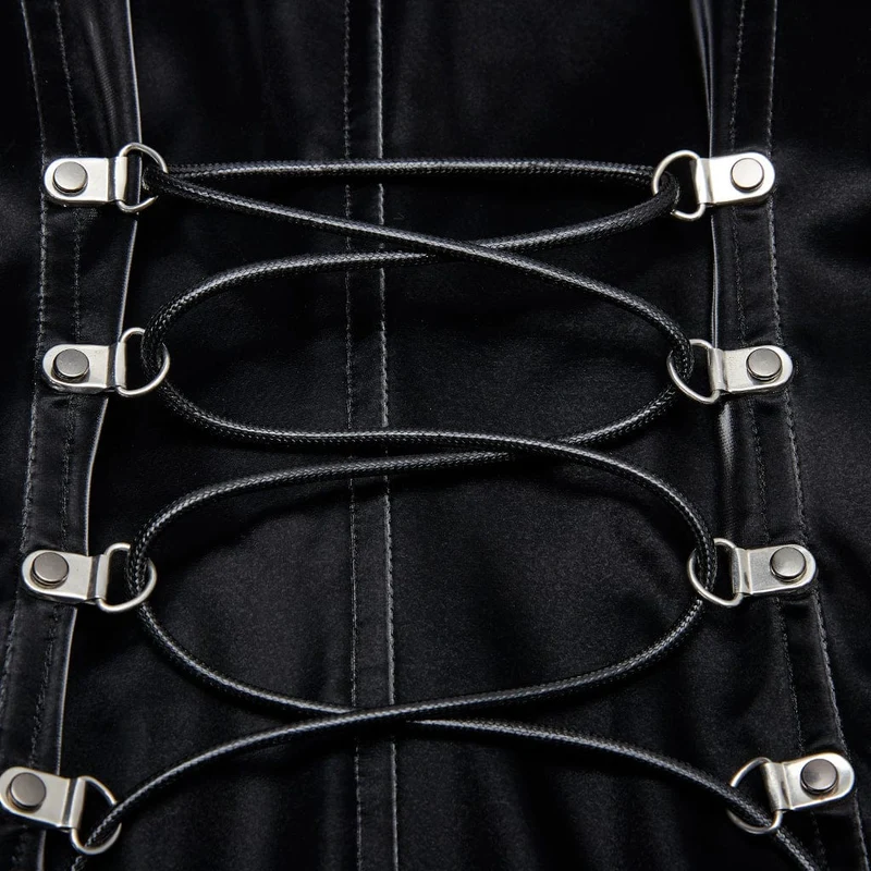 Damen Gothic Buckles Slim Fitted Cheongsam Kleider