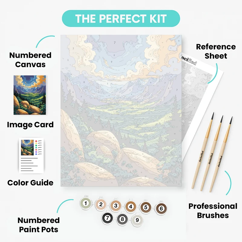 Colorado Mountain Valley - Paint by Numbers Kit
