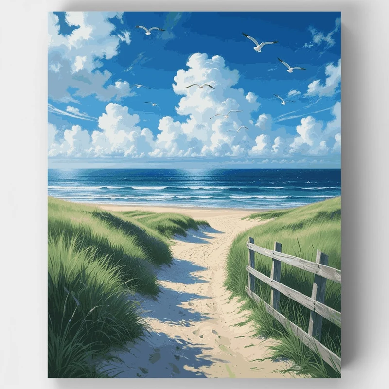 Coastal Beach Path - Paint by Numbers Kit