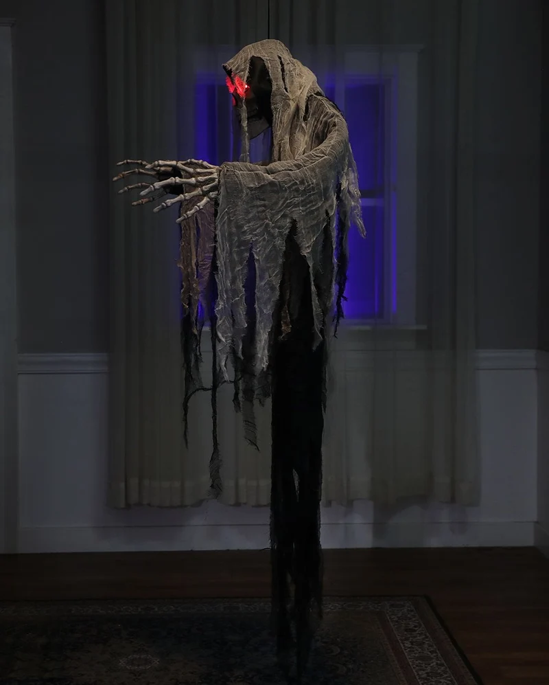 Unheimliches Skelett Phantom Hängefigur mit Licht & Sound 182cm