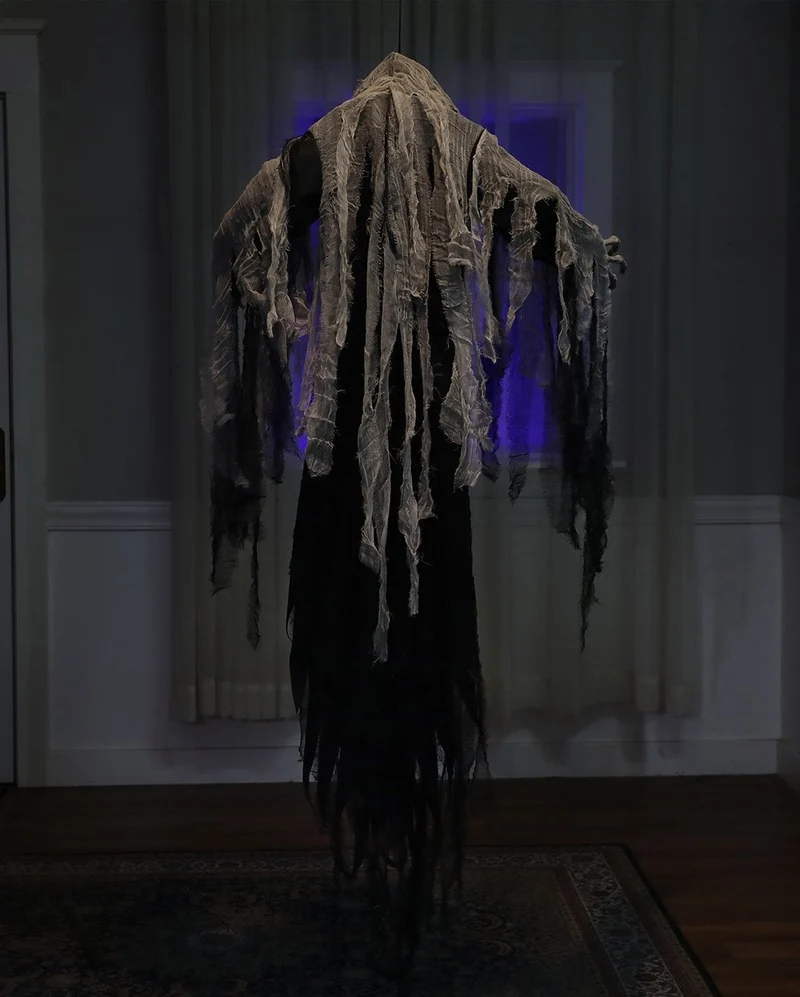 Unheimliches Skelett Phantom Hängefigur mit Licht & Sound 182cm