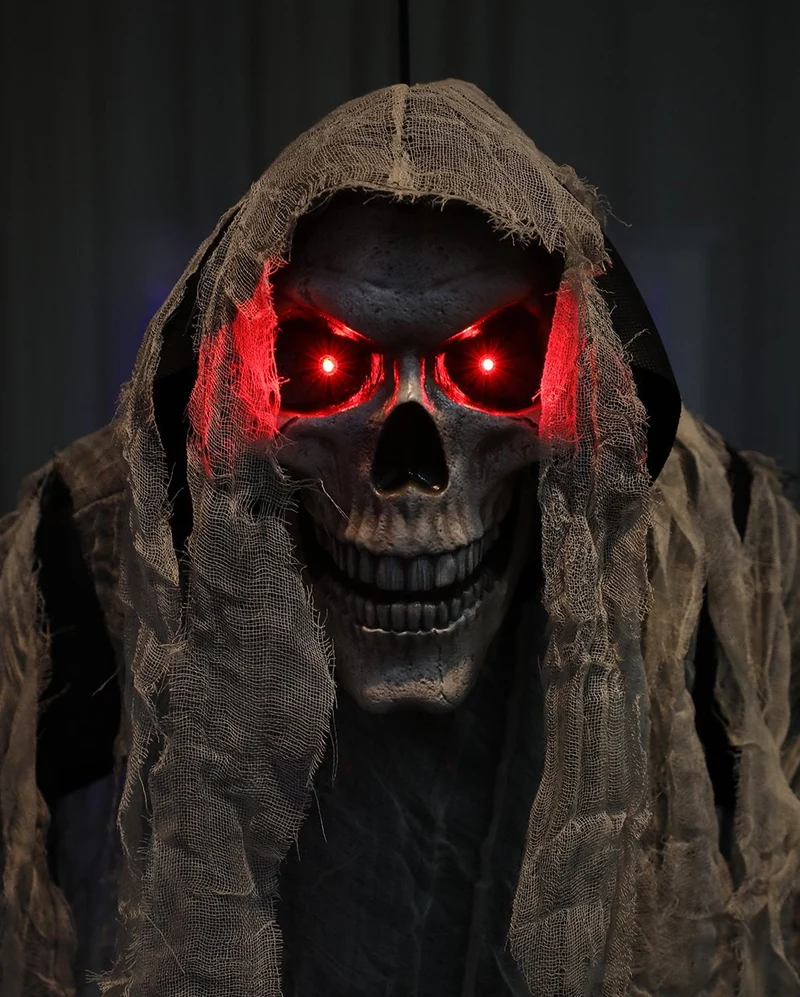 Unheimliches Skelett Phantom Hängefigur mit Licht & Sound 182cm