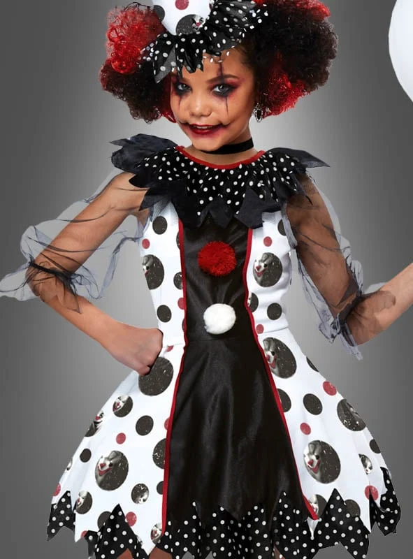 Clown Kleid Mädchen Kostüm Pippa