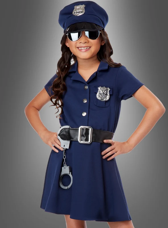 Polizistin Mädchenkostüm US Cop