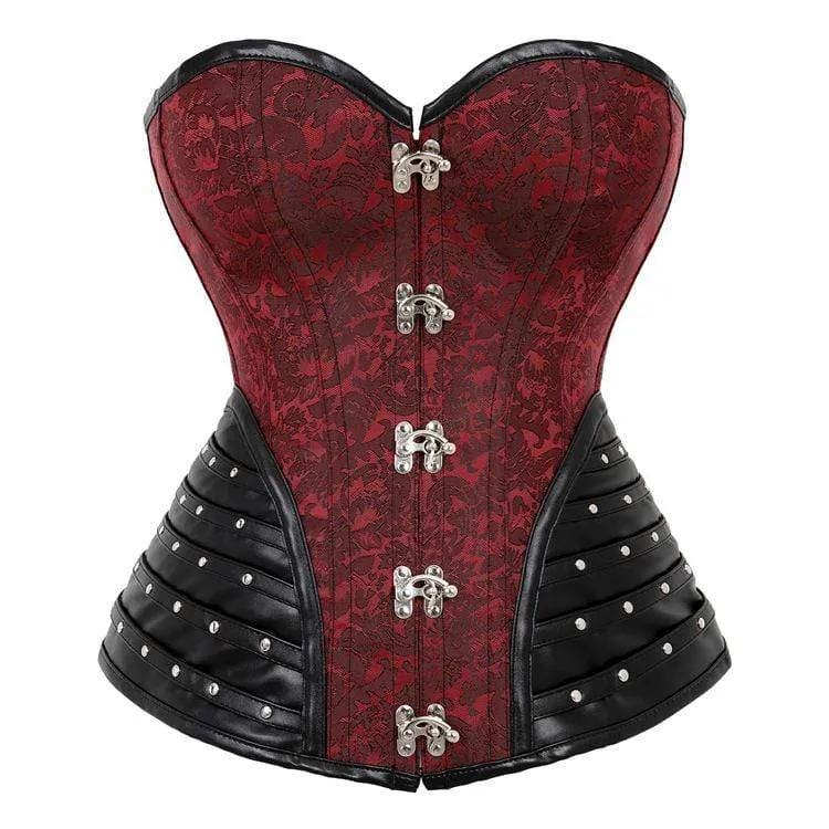 Damen Vintage Jacquard Strappy Overbust Korsetts