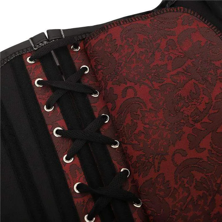 Damen Vintage Jacquard Strappy Overbust Korsetts