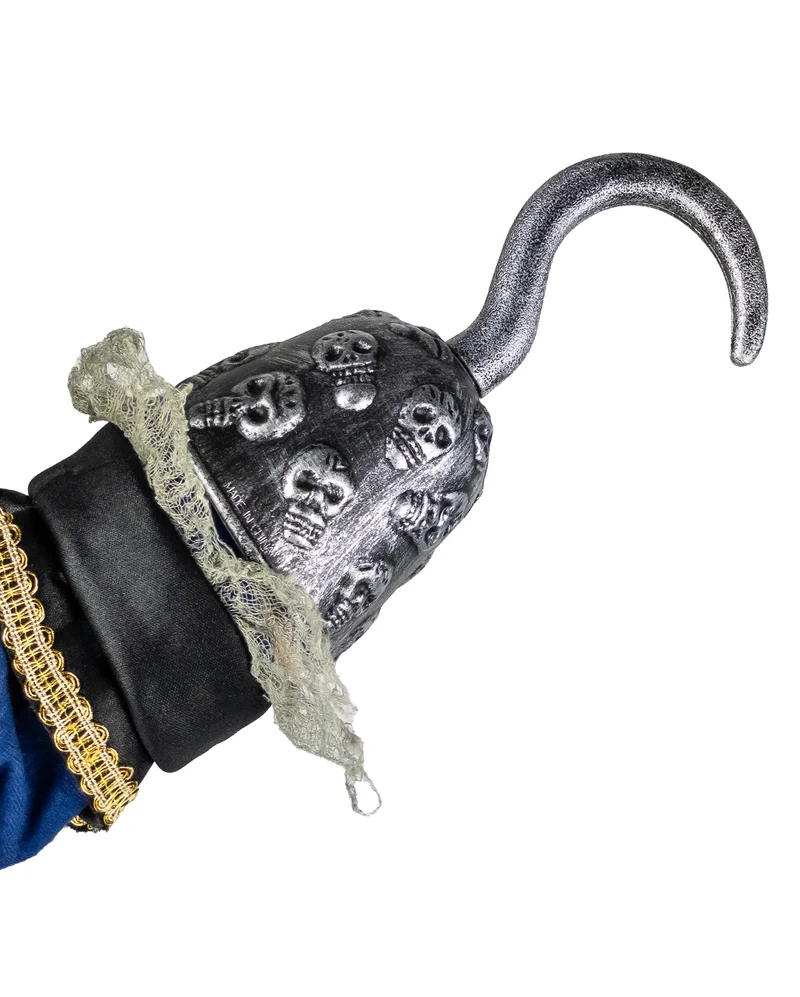 Silberne Piratenhand mit Totenschädel Verzierung