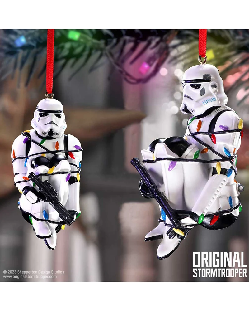 Star Wars Stormtrooper in Lichterkette Weihnachtskugel 9cm