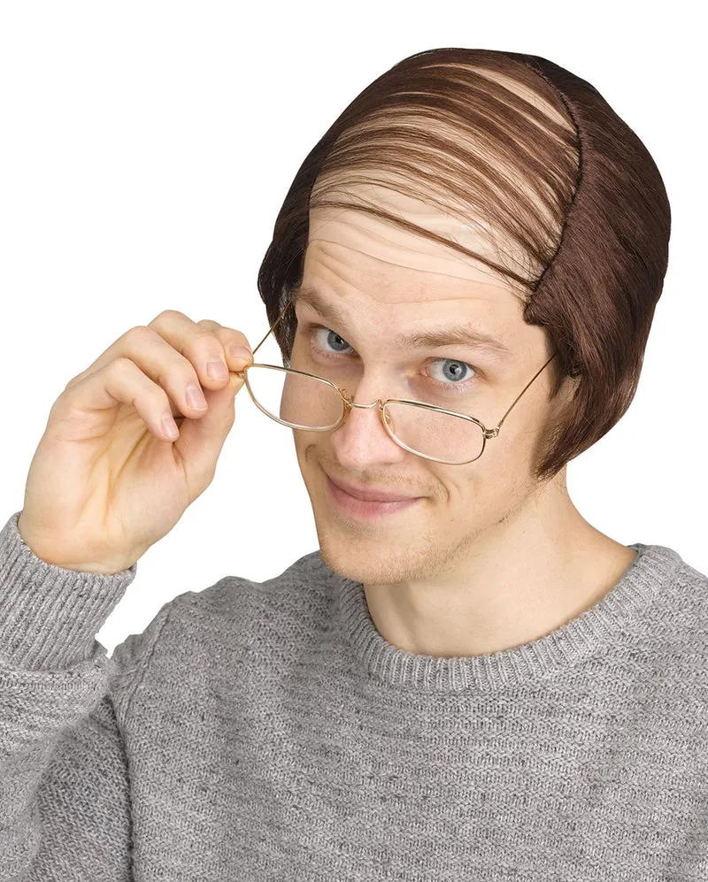 Halbglatze Perücke Braun