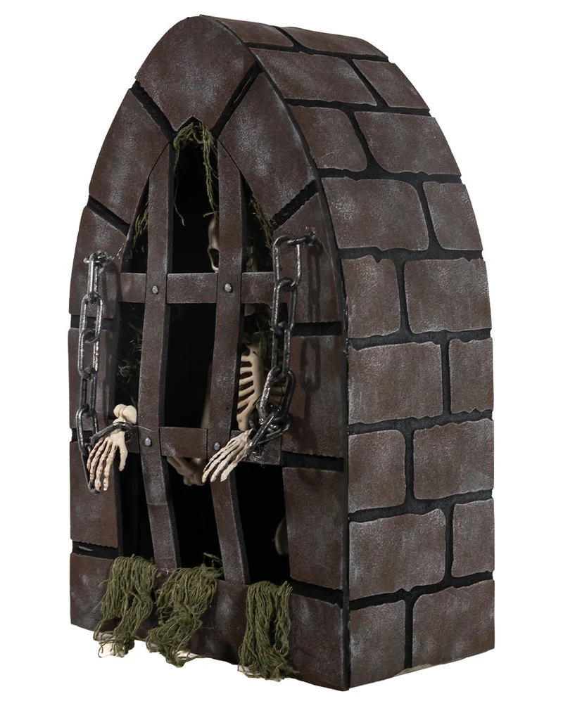 Gefängnis mit Skelett Animatronic 31cm