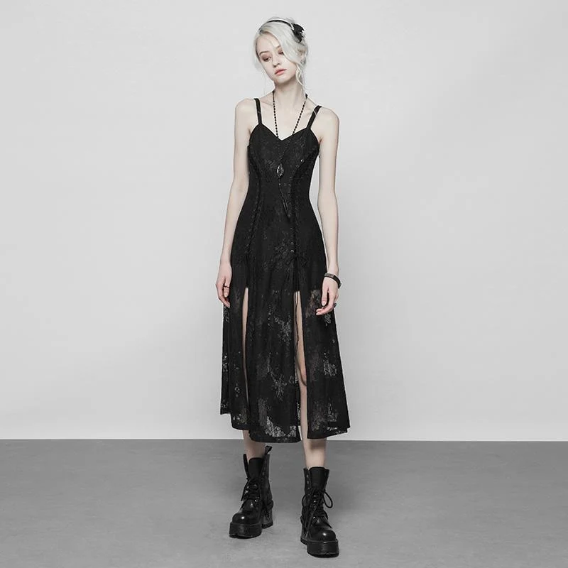 Frauen Punk bedrucktes Kleid