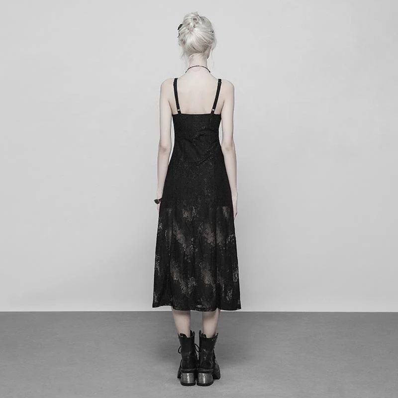 Frauen Punk bedrucktes Kleid