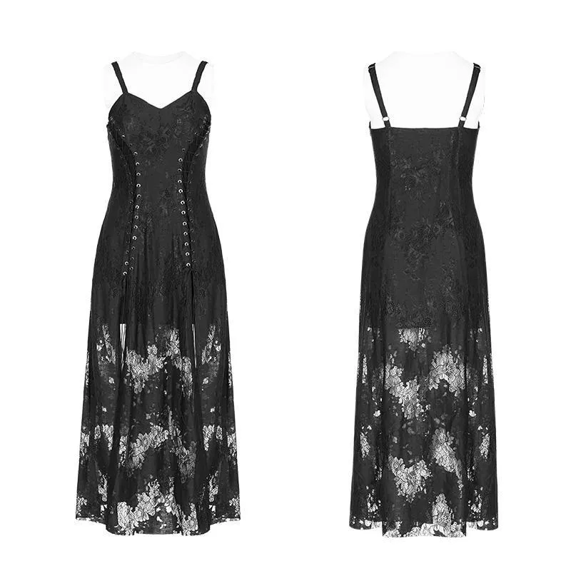 Frauen Punk bedrucktes Kleid