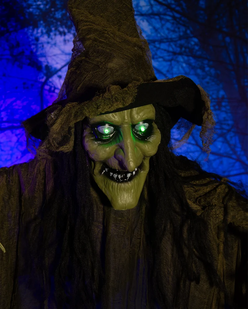 Schreckliche Moorhexe mit Licht & Ton 170cm