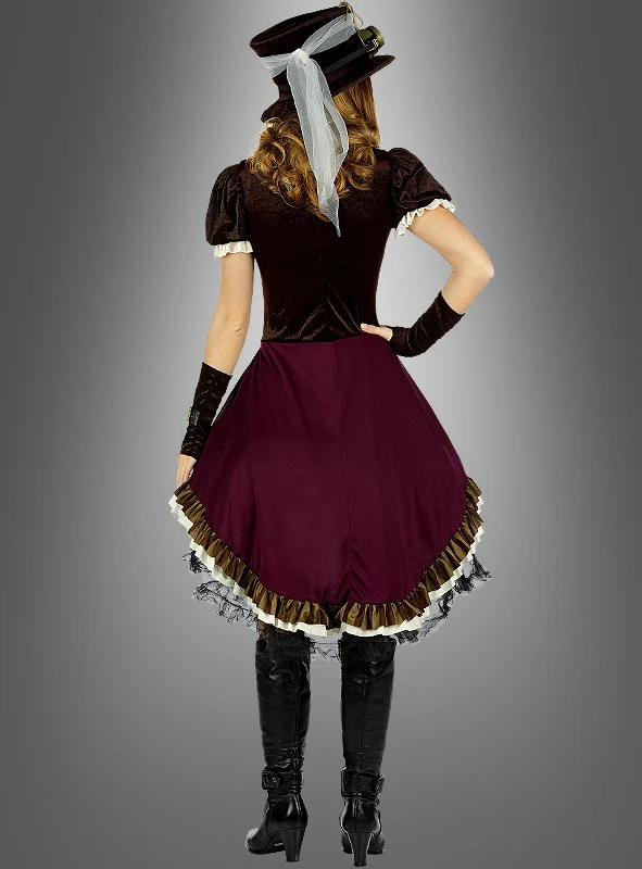 Steampunk Lady Kostüm mit Hut