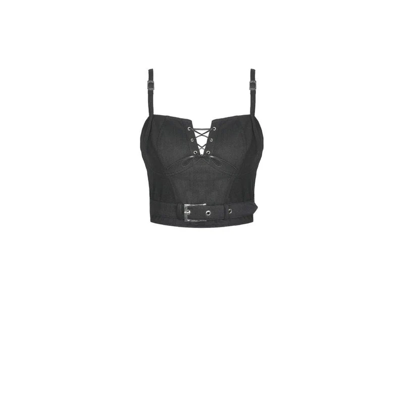 Frauen Gothic Strappy Bustiers mit Gürtel