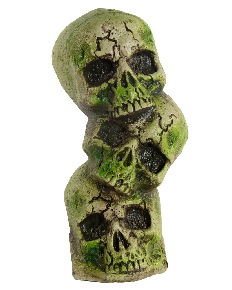 Totenschädel-Berg mit Moos 34cm