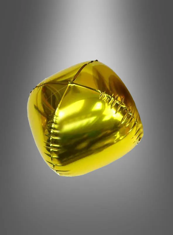 Folienballon Gold Würfelform