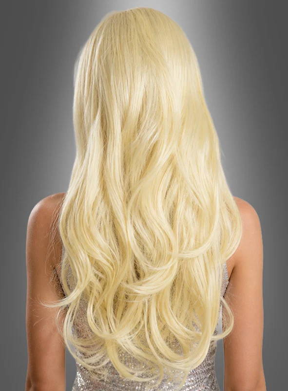 Deluxe Langhaarperücke mit Wellen blond