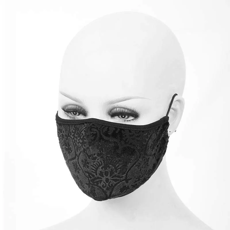 Frauen Gothic Solid Jacward Masken mit Einweg-Filtereinsatz XNUMXer-Set