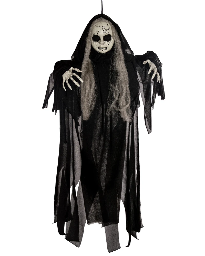 Gebrochene Gothic Puppe Hängefigur 50cm