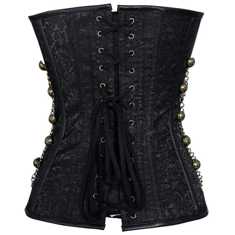 Steampunk-Überbrustkorsetts für Frauen mit Ketten