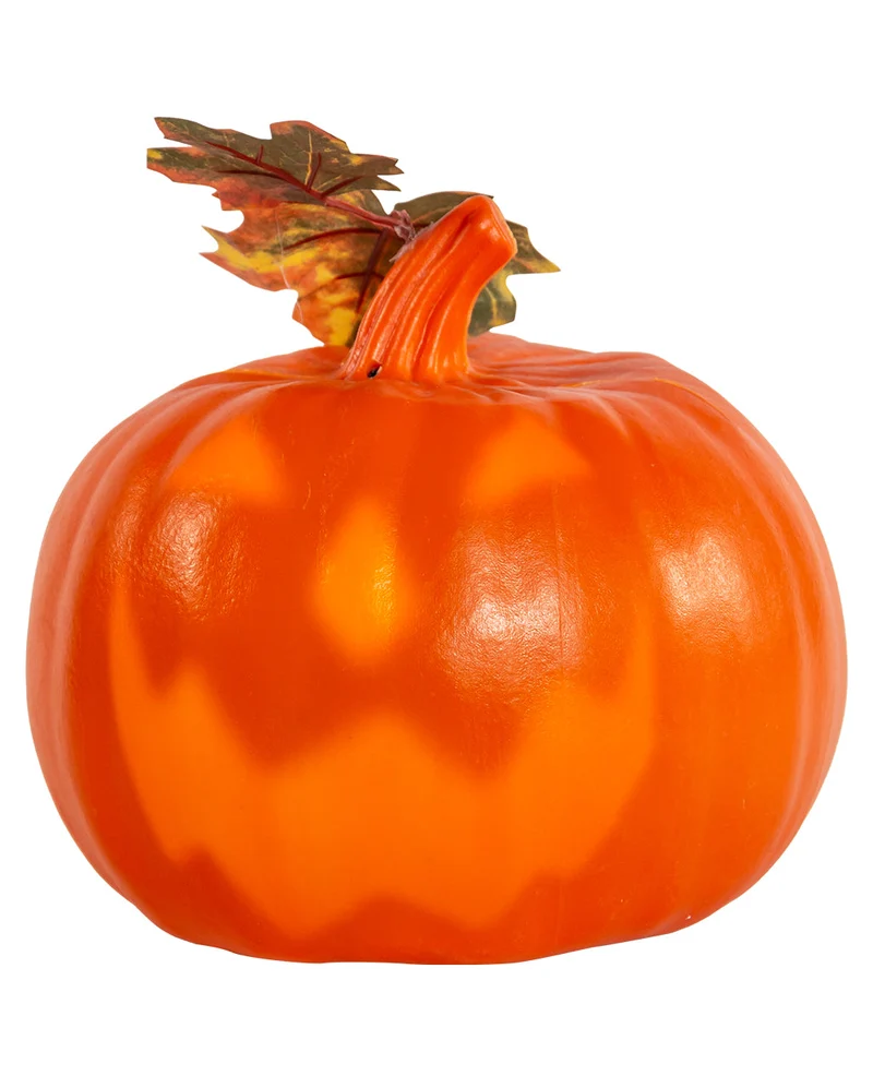 Sprechender Kürbis mit Jack O'Lantern Gesicht 23cm