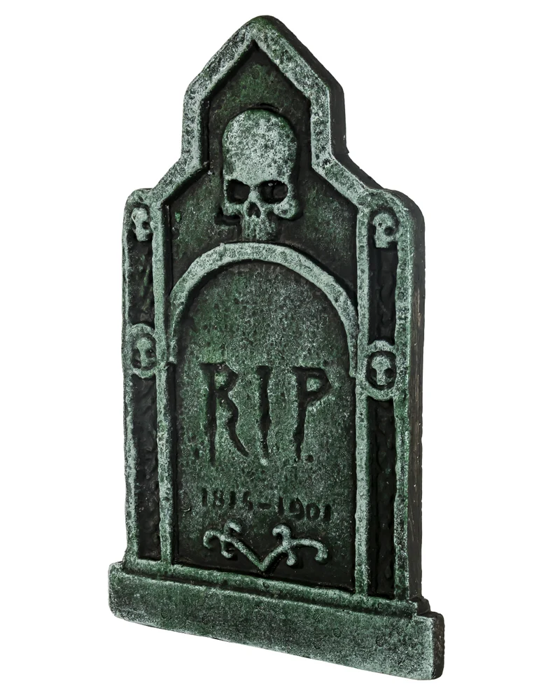 Halloween Grabstein 1816-1901 mit Totenschädel 53cm