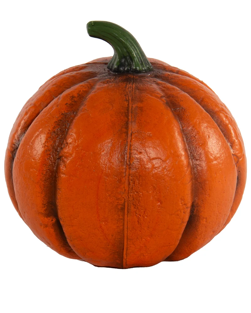 Halloween Kürbis mit leuchtender Totenschädel Fratze 21cm