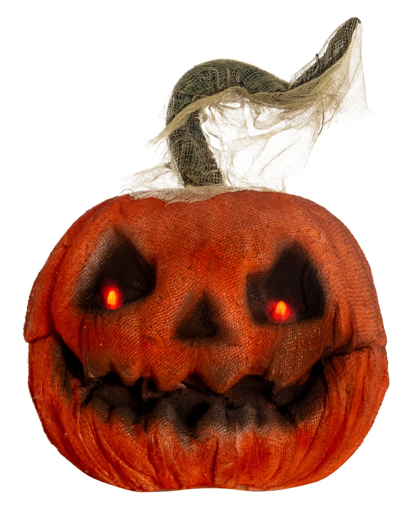 Kichernder Halloween Kürbis mit Bewegung & Licht 23cm