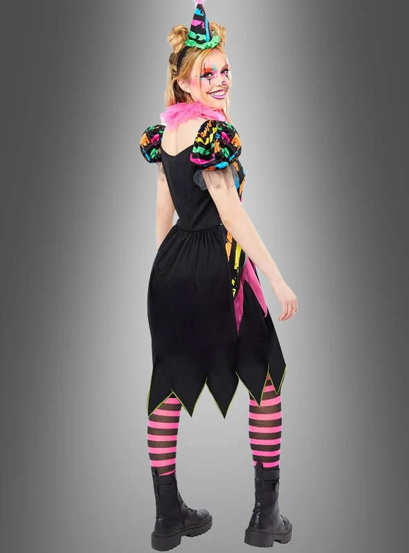 Zirkus Clown Neon Kostüm Damen
