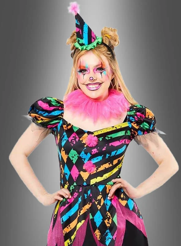 Zirkus Clown Neon Kostüm Damen