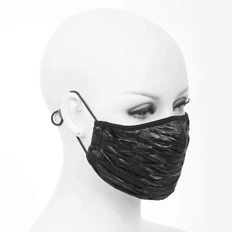 Unisex Gothic Solid Smooth Fold Masken mit Einwegfiltereinsatz XNUMXer-Set