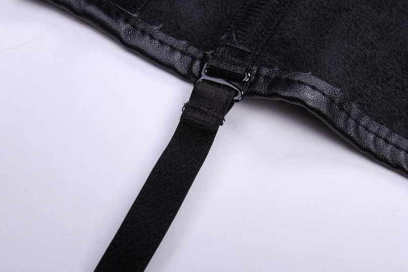 Damenhalfter Schnalle Kunstleder Korsett mit G-String