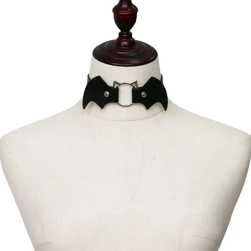 Frauen Gothic Fledermaus Form Halsreifen