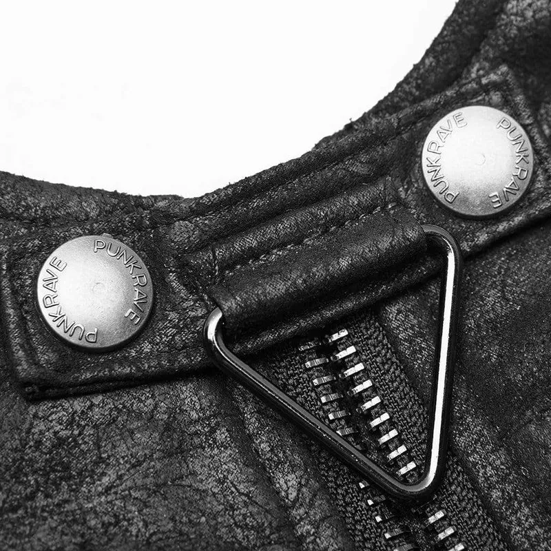 Damen Goth Stand Collar Cutout Fledermausgeschirr