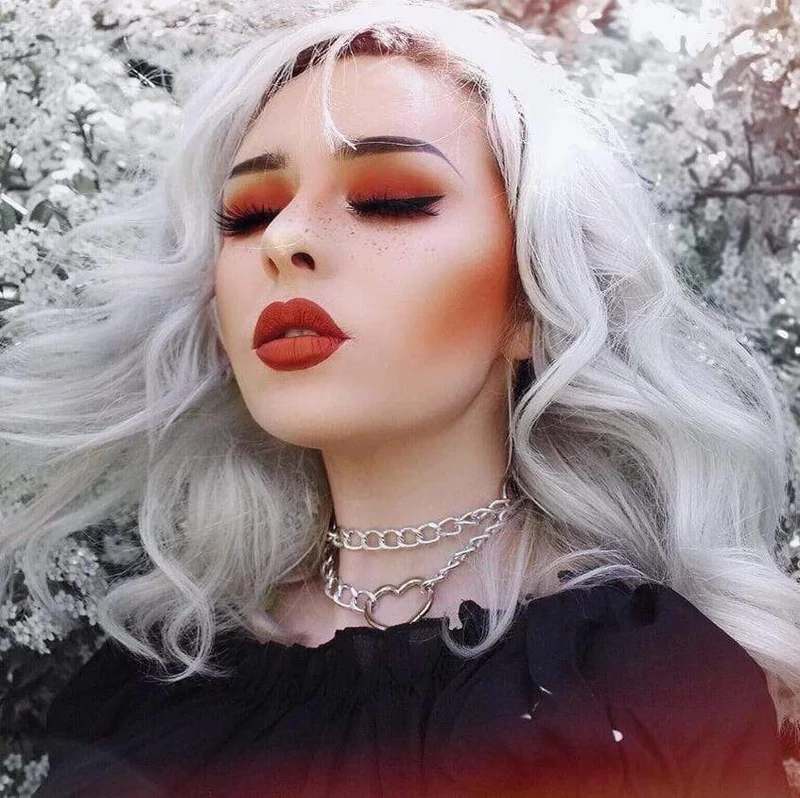 Frauen Goth O-Ring Double-Layer-Kunstleder Choker