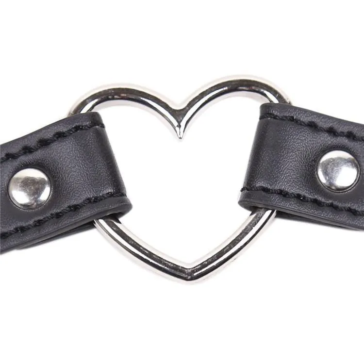 Frauen Punk Herz schwarz Choker