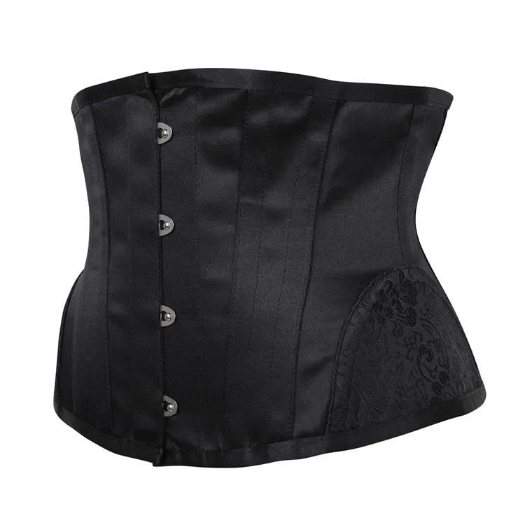 Damen Gothic Pure Color Blumen Unterbrust Korsetts