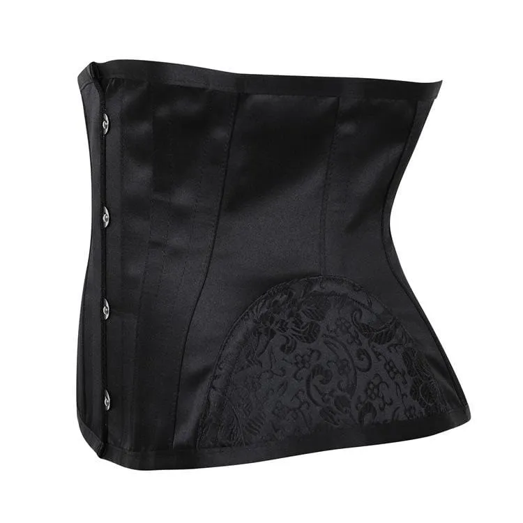 Damen Gothic Pure Color Blumen Unterbrust Korsetts