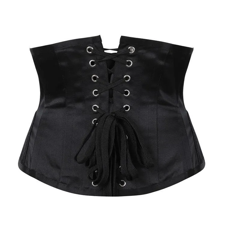 Damen Gothic Pure Color Blumen Unterbrust Korsetts