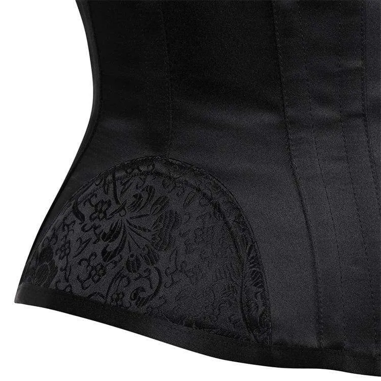 Damen Gothic Pure Color Blumen Unterbrust Korsetts