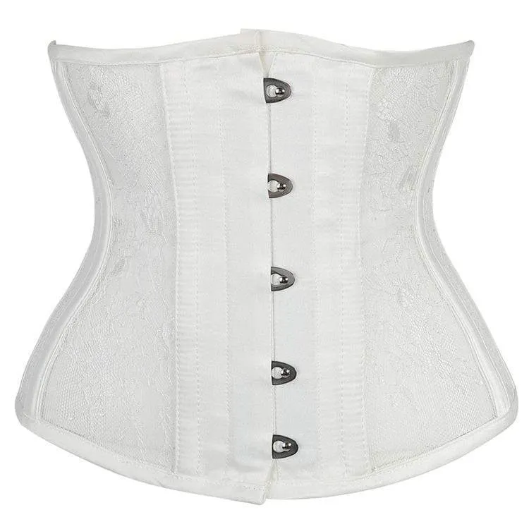 Damen Gothic 10-Stahlknochen Mesh Underbust Korsetts