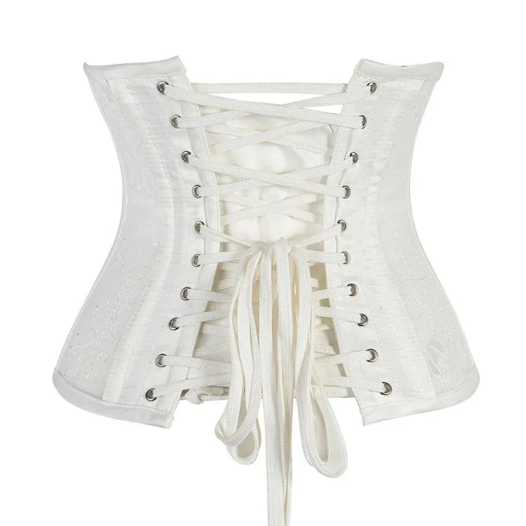 Damen Gothic 10-Stahlknochen Mesh Underbust Korsetts