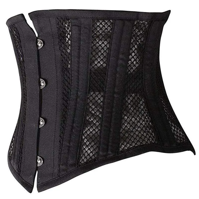 Frauen Gothic Mesh Underbust Korsetts