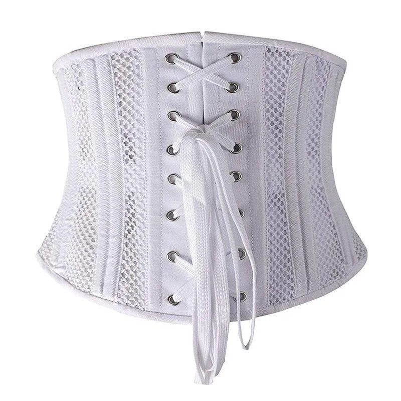 Frauen Gothic Mesh Underbust Korsetts