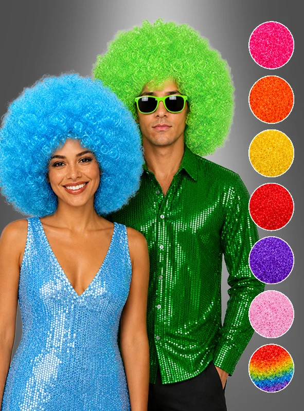 Riesen Afro Perücken in tollen Farben