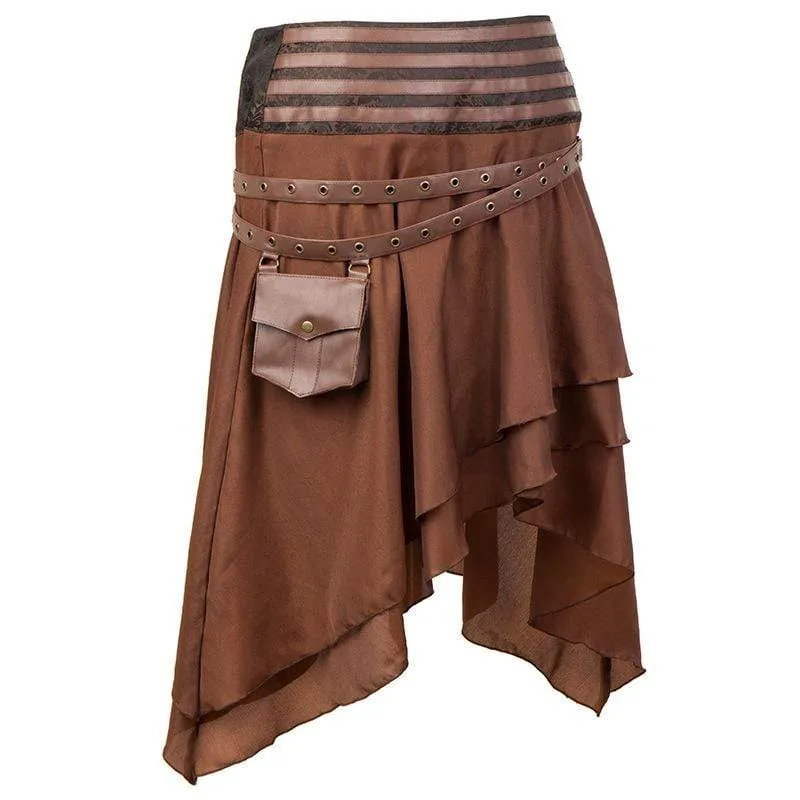 Steampunk-Röcke für Frauen mit Riemen